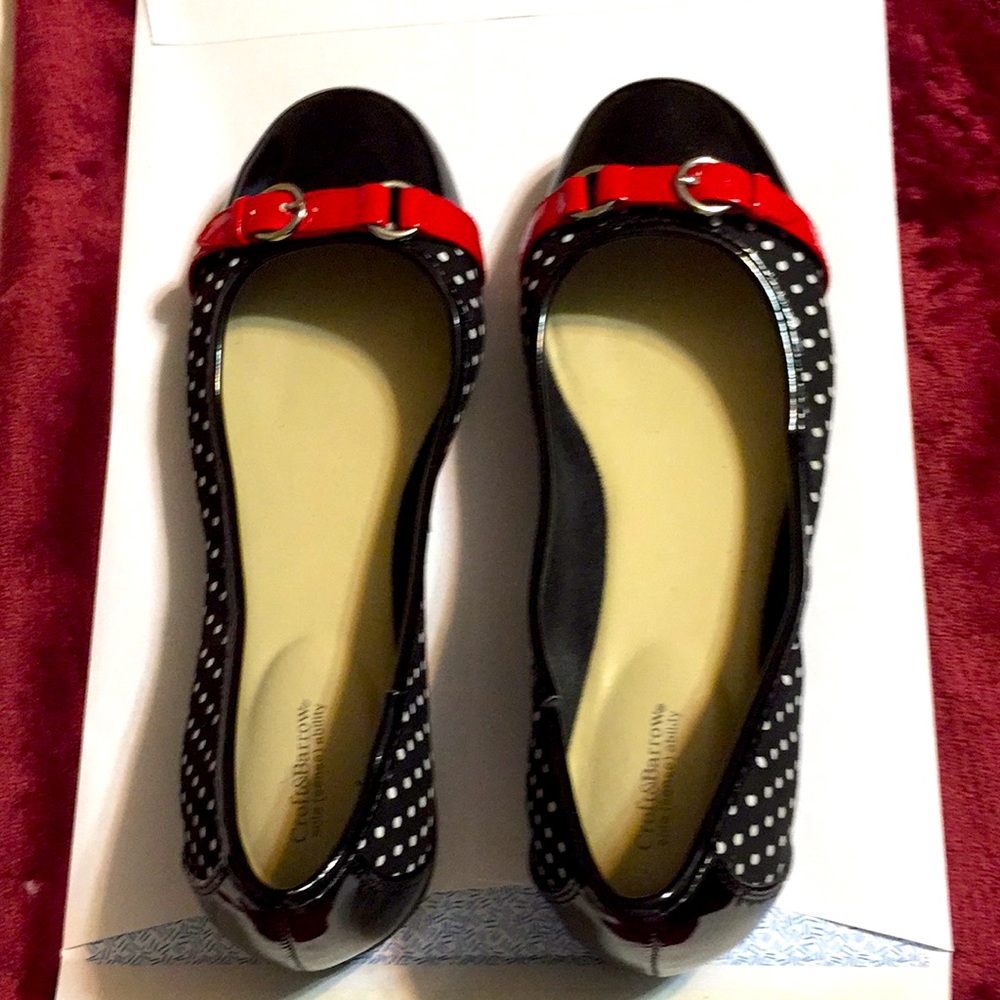 Croft & Barrow patent leathers/ polka dot